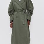 MEIMEIJ Oversized Trench Coat with Round Sleeves Oversized Trench Coat with Round Sleeves
